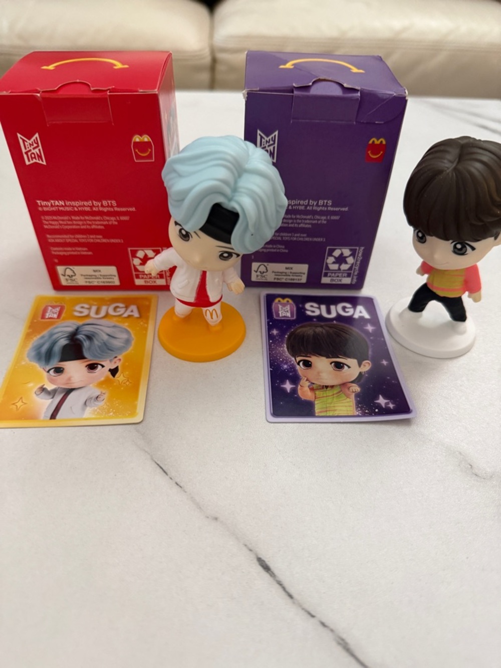 McDonald's BTS Suga Figures— Throwback #3and Encore #10